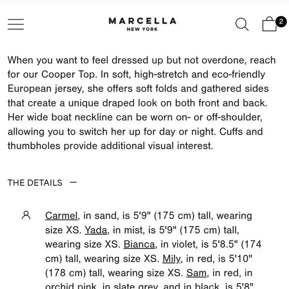 Marcella black Cooper top large nwt - Picture 9 of 12